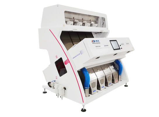 Fıstık Tahıl Fasulye Pirinç 4 Oluk 256 Kanal 1500kg / H CCD Renk Ayırıcı Makinesi