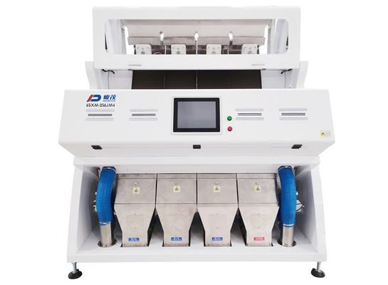 Fıstık Tahıl Fasulye Pirinç 4 Oluk 256 Kanal 1500kg / H CCD Renk Ayırıcı Makinesi